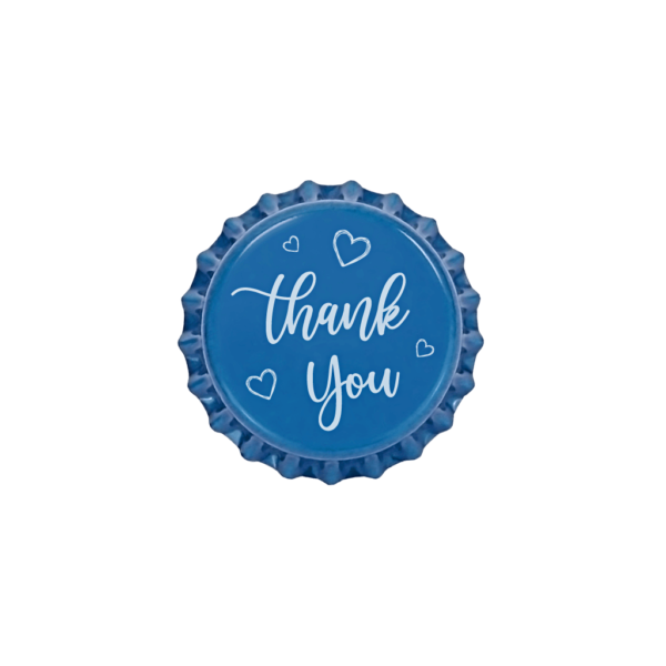 Kapsel "Thank you", Niebieski, 50 szt.
