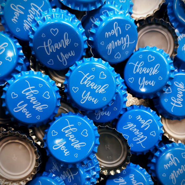 Kapsel "Thank you", Niebieski, 50 szt. - obrazek 2
