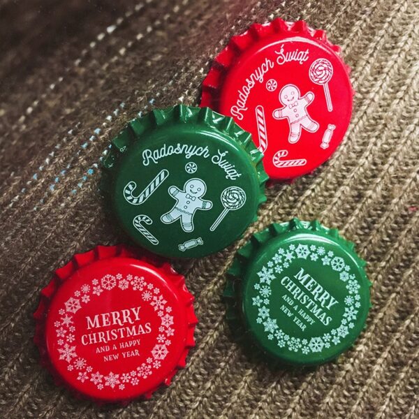 Kapsel "Merry Christmas", Zielony, 50 szt. - obrazek 2