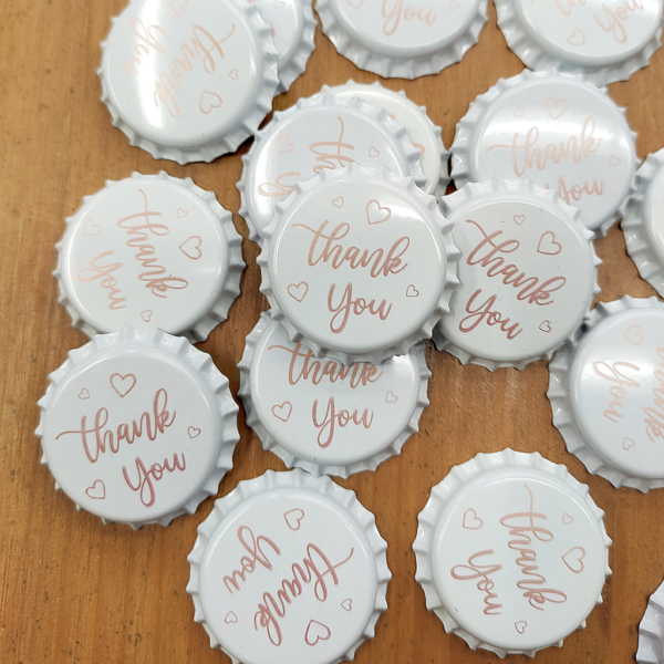 Limitowany kapsel "Thank you", Miedź na białym, 50 szt. - obrazek 2