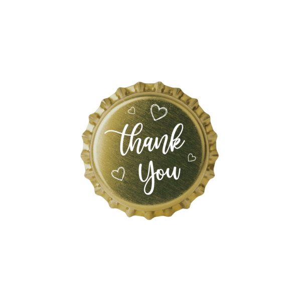 Kapsel "Thank you", Złoty, 50 szt.